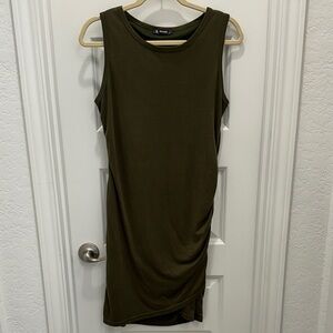 Olive Green Sleeveless Dress